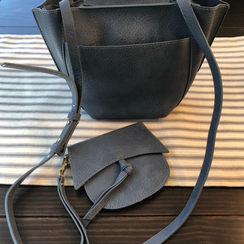 Anthropologie Celeste Crossbody Bag Purse in SLATE - Picture 3 of 6